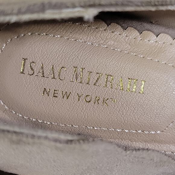 Isaac Mizrahi Taupe Scalloped Edge Slip On Flats Womens Size 9 - Picture 10 of 11